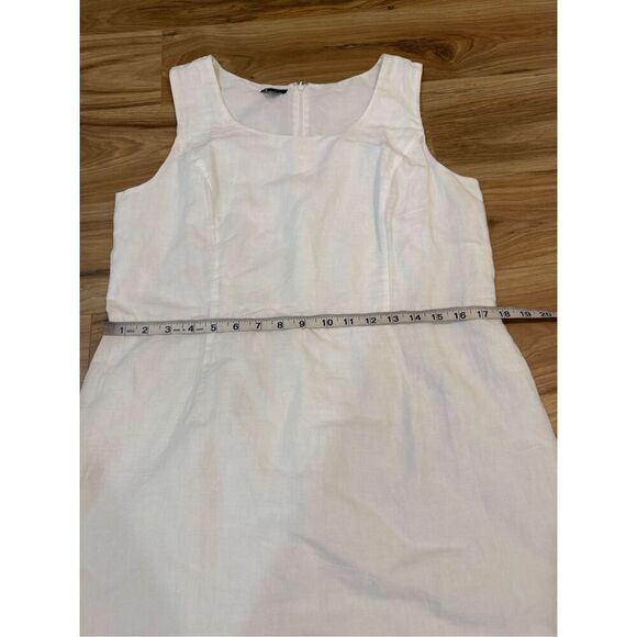 Talbots FLORAL EMBROIDERY LINEN SHIFT DRESS sz 10 - Picture 9 of 11